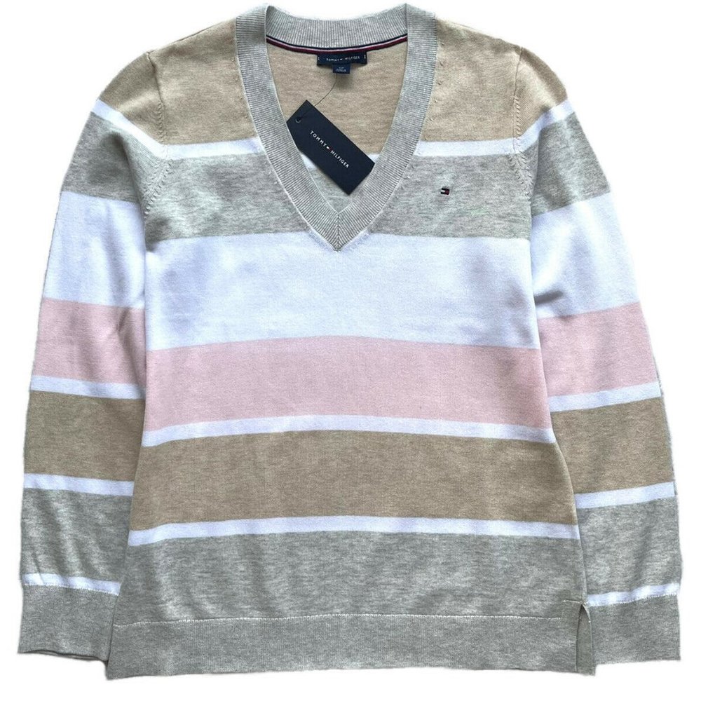COPY - Tommy Hilfiger Women's Striped V-neck Sweater